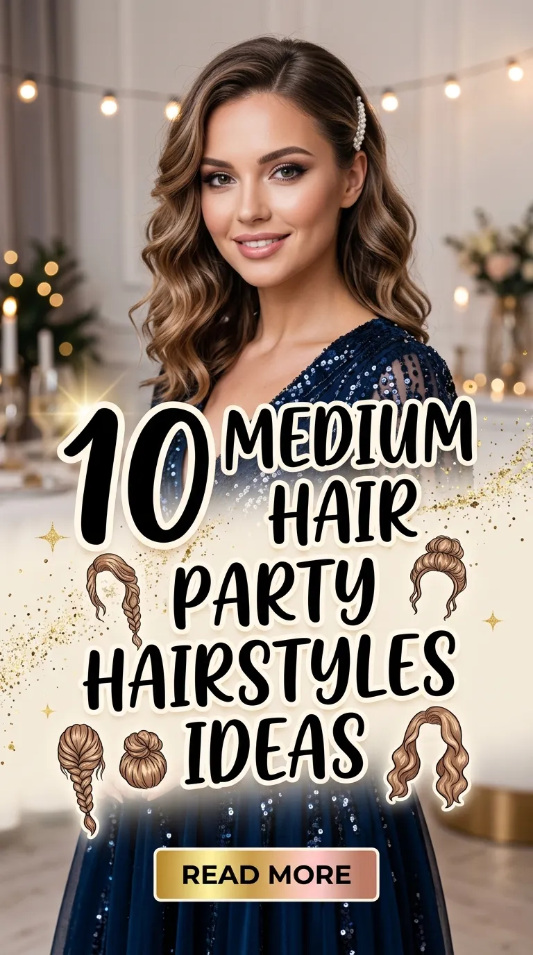 10 Medium Hair Party Hairstyles Ideas