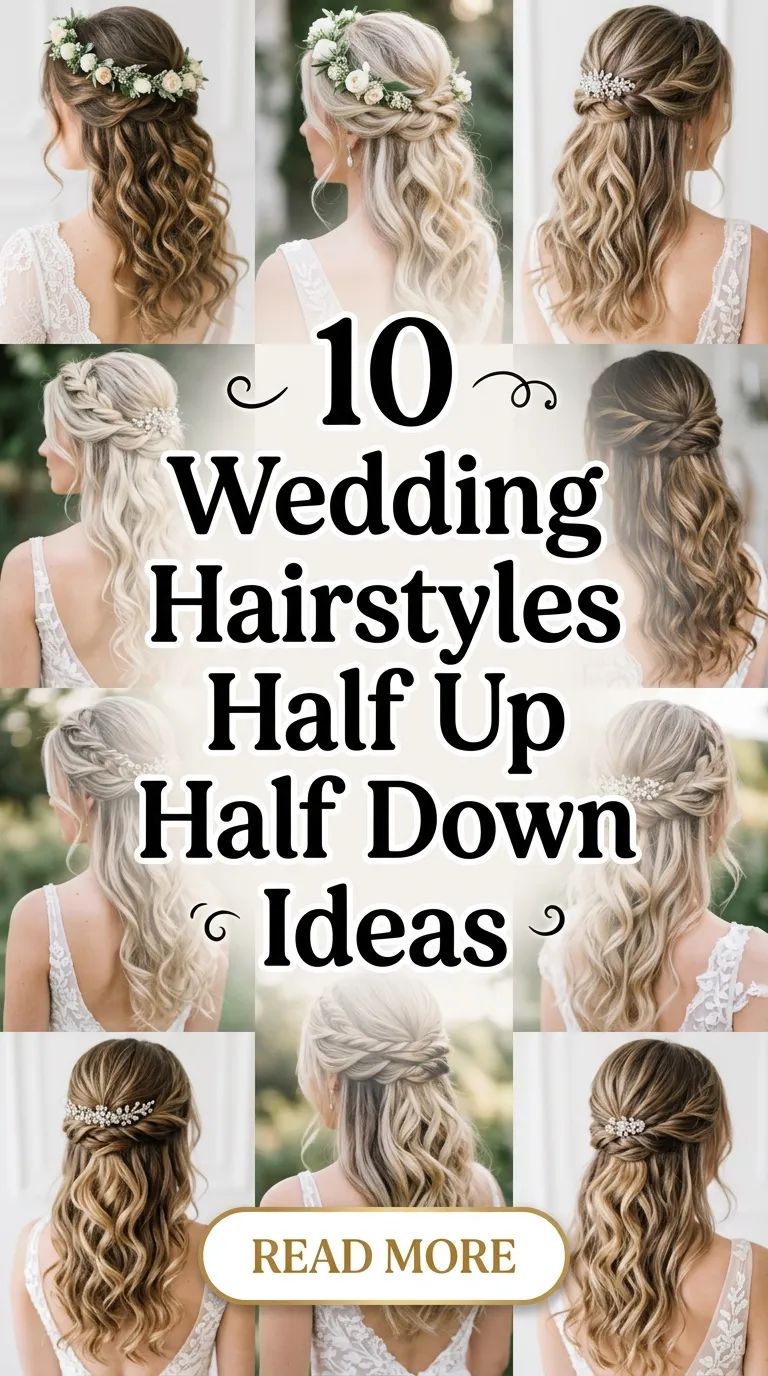 10 Wedding Hairstyles Half Up Half Down Ideas