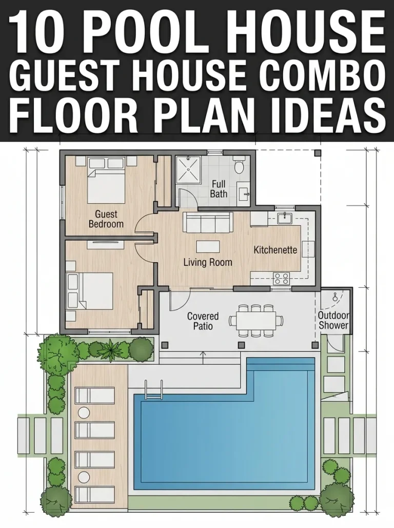 10 Pool House Guest House Combo Floor Plan Ideas