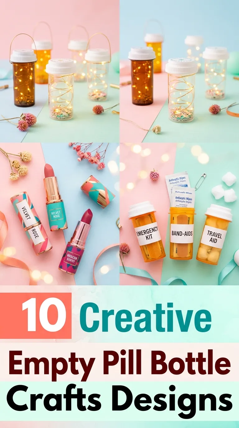 10 Empty Pill Bottle Crafts Ideas